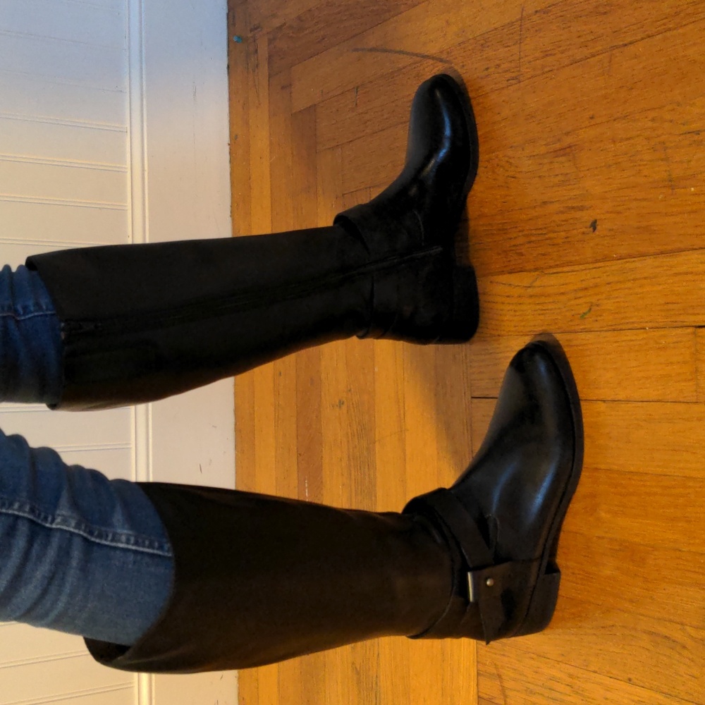 Nine West Vintage America Collection Black Leather Boots Size 7.5